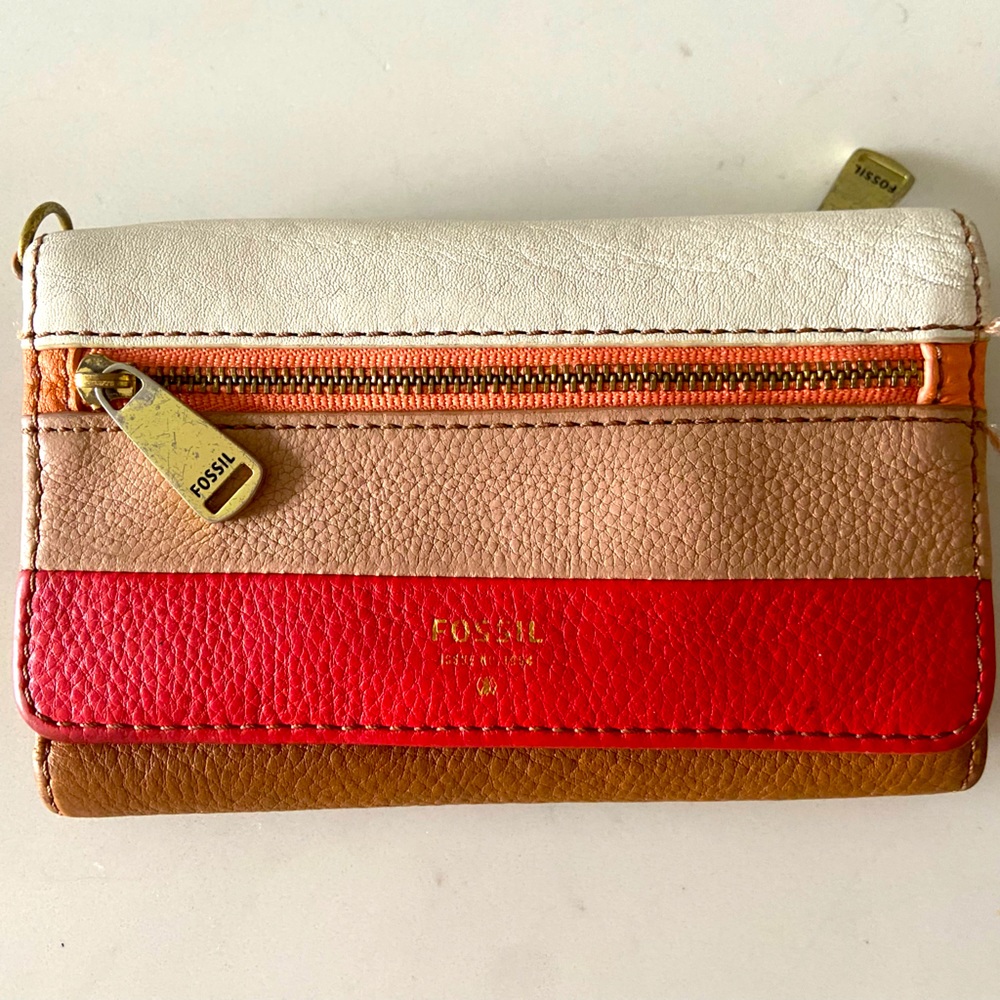 FOSSIL Preston Flap Snap Trifold Wallet